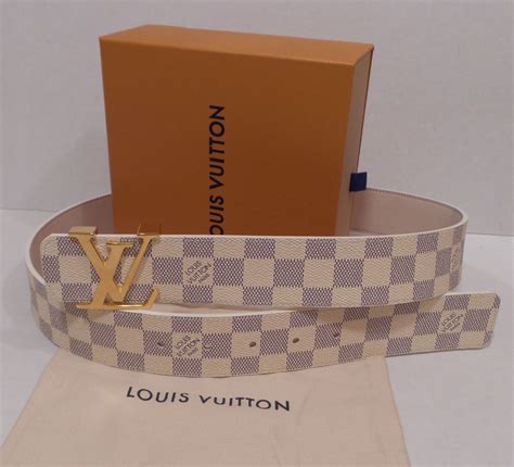 louis vuitton white damier belt men|louis vuitton reversible belt price.